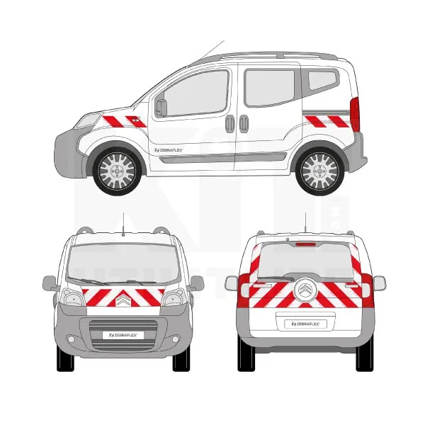 Kit de balisage classe B - 2008 - Hayon équipement pour utilitaire Citroen Nemo 2008 