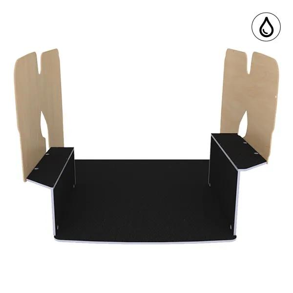 Habillage bois natural K5 CP antidérapant + vernis équipement pour utilitaire Citroen Nemo 2008 