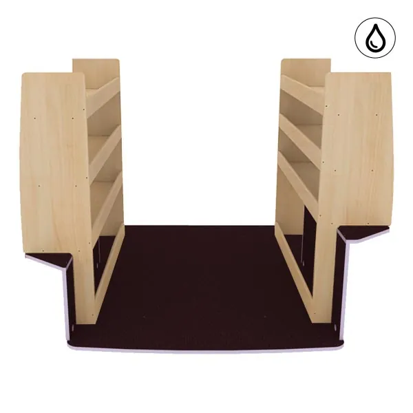 Aménagement bois optimum K5 CP antidérapant + vernis équipement pour utilitaire Citroen Nemo 2008 