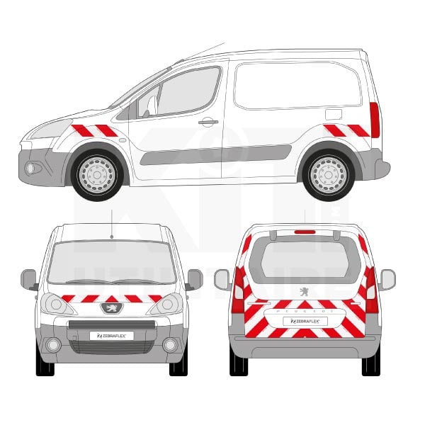 Kit de balisage Classe A - 2008 - Hayon équipement pour utilitaire Peugeot Partner II 2008 