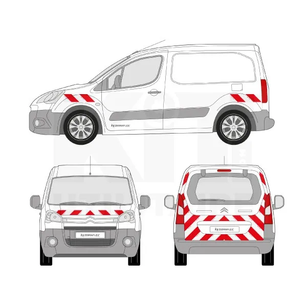 Kit de balisage classe B - 2008 - Hayon équipement pour utilitaire Citroen Berlingo II 2008 