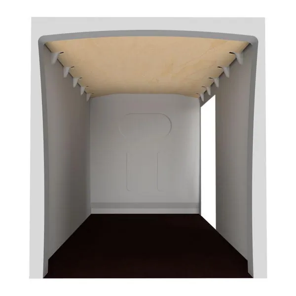 Plafond contreplaqué brut équipement pour utilitaire Peugeot Partner II 2008 