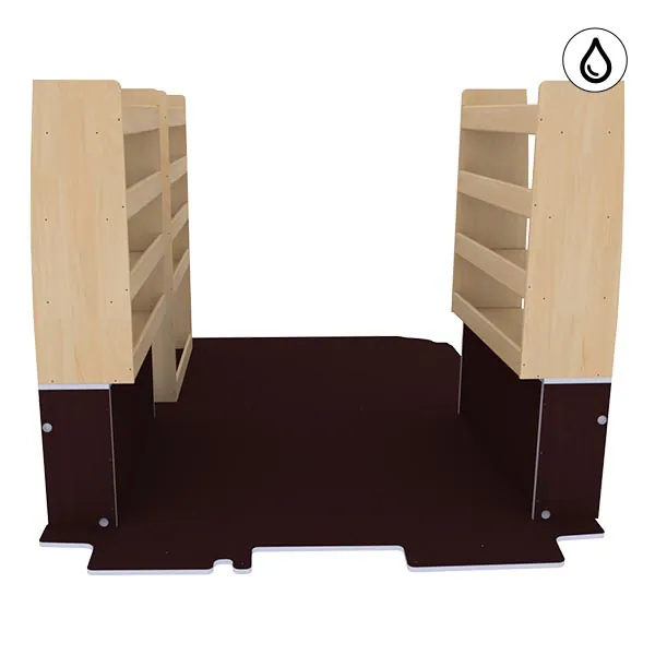 Aménagement bois optimum K5 CP antidérapant + vernis équipement pour utilitaire Citroen Jumpy II 2007 