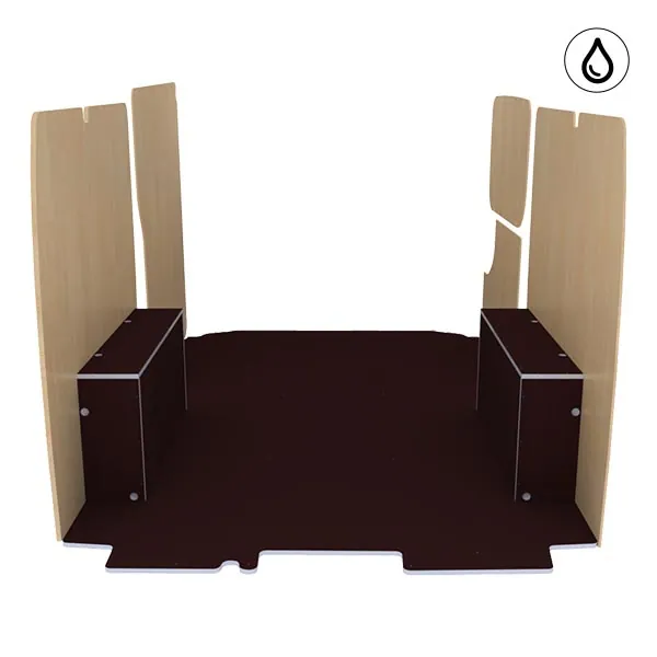 Habillage bois natural K5 CP antidérapant + vernis équipement pour utilitaire Citroen Jumpy II 2007 