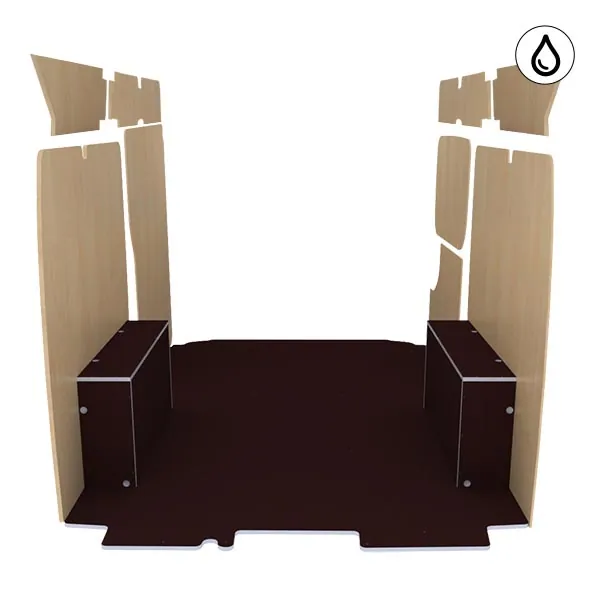 Habillage bois natural K5 CP antidérapant + vernis équipement pour utilitaire Citroen Jumpy II 2007 