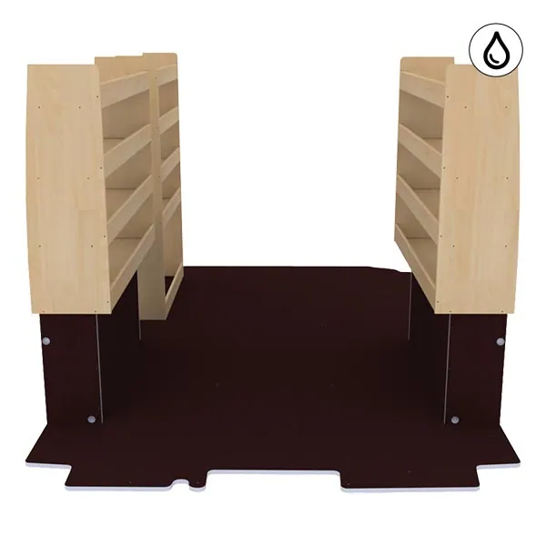Aménagement bois optimum K5 CP antidérapant + vernis équipement pour utilitaire Citroen Jumpy II 2007 