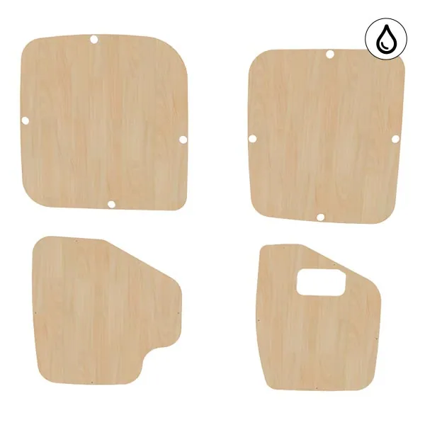 Portes arrière contreplaqué vernis équipement pour utilitaire Citroen Jumpy II 2007 