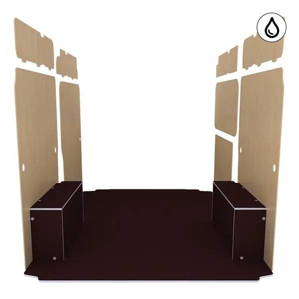 Habillage bois natural K5 CP antidérapant + vernis équipement pour utilitaire Peugeot Boxer II 2006 