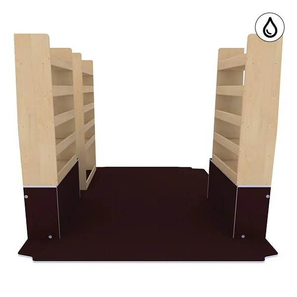 Aménagement bois optimum K5 CP antidérapant + vernis équipement pour utilitaire Peugeot Boxer II 2006 