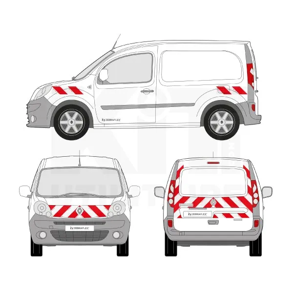 Kit de balisage classe B - 2008 - Hayon équipement pour utilitaire Renault Kangoo II 2008 