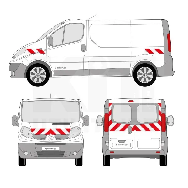 Kit de balisage Classe A - 2001 équipement pour utilitaire Renault Trafic II 2001 