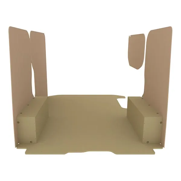 Habillage bois natural K2 aggloméré + MDF / Portes arrière incluses équipement pour utilitaire Nissan Primastar 2000 