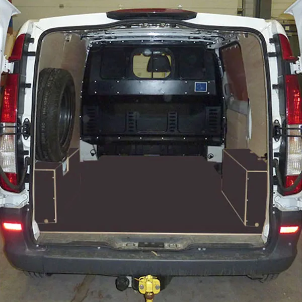 Habillage bois natural K4AD CP antidérapant équipement pour utilitaire Mercedes Vito II 2003 