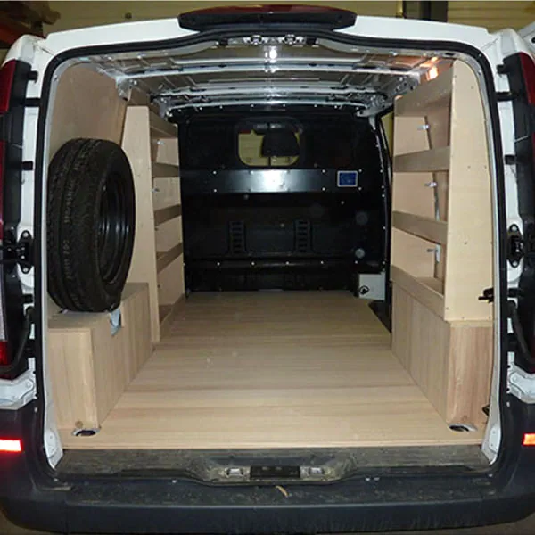 Aménagement bois optimum K4 CP brut équipement pour utilitaire Mercedes Vito II 2003 