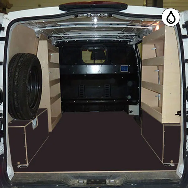 Aménagement bois optimum K5 CP antidérapant + vernis équipement pour utilitaire Mercedes Vito II 2003 