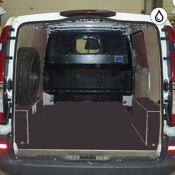 Latéraux contreplaqué vernis équipement pour utilitaire Mercedes Vito II 2003 