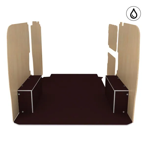 Habillage bois natural K5 CP antidérapant + vernis équipement pour utilitaire Mercedes Vito II 2003 