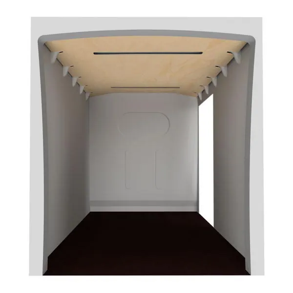 Plafond contreplaqué brut avec entailles plafonniers équipement pour utilitaire Mercedes Esprinter 2020 