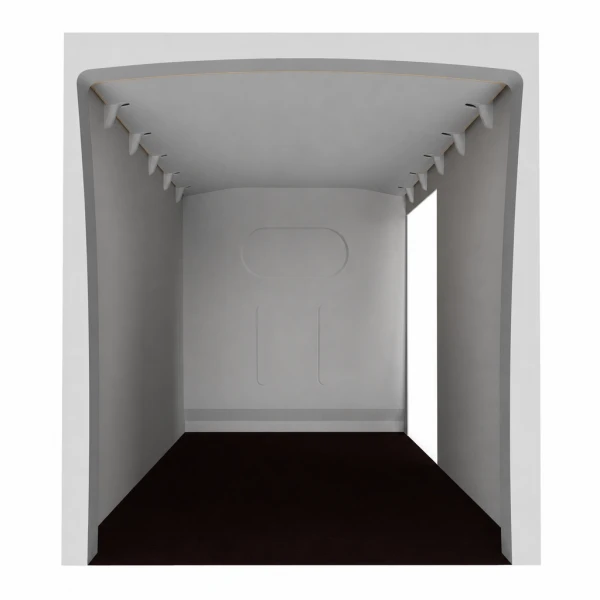 Plafond contreplaqué filmé gris sans entailles plafonniers équipement pour utilitaire