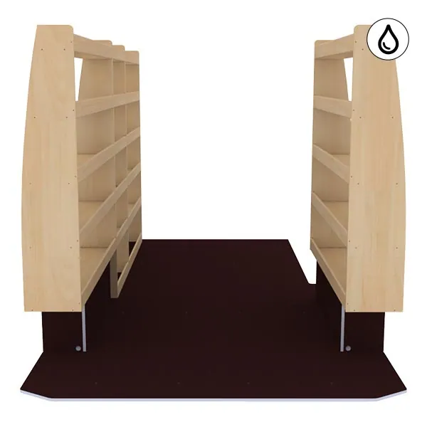 Aménagement bois optimum K5 CP antidérapant + vernis équipement pour utilitaire Mercedes Sprinter II 2006 