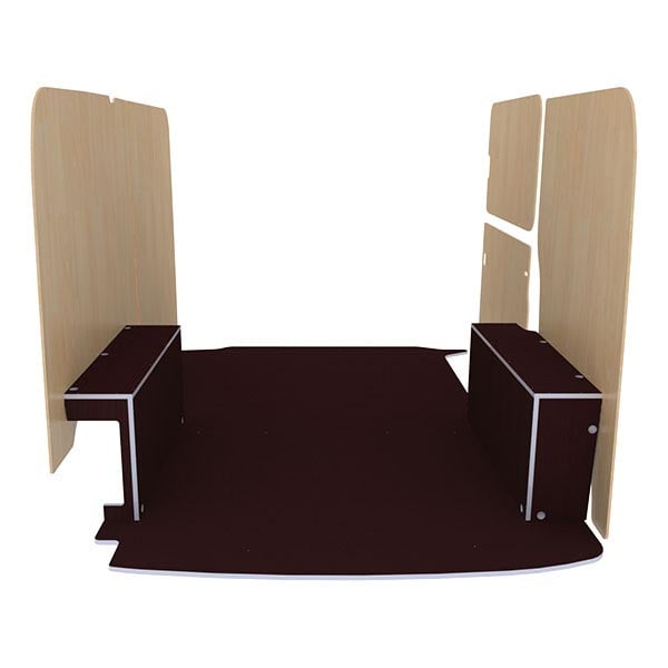 Habillage bois natural K4AD CP antidérapant équipement pour utilitaire Volkswagen Transporter 61 