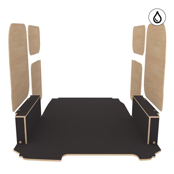 Habillage bois natural K5 CP antidérapant + vernis équipement pour utilitaire Nissan NV200 2009 