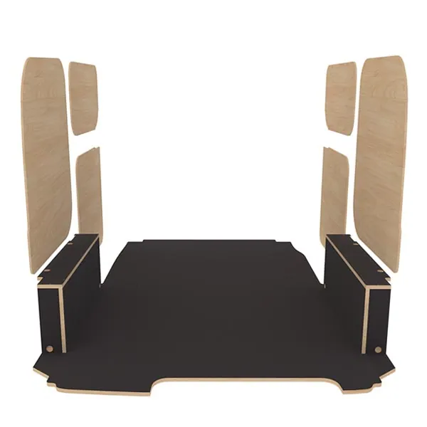 Habillage bois natural K5 CP antidérapant + vernis équipement pour utilitaire Nissan NV200 2009 