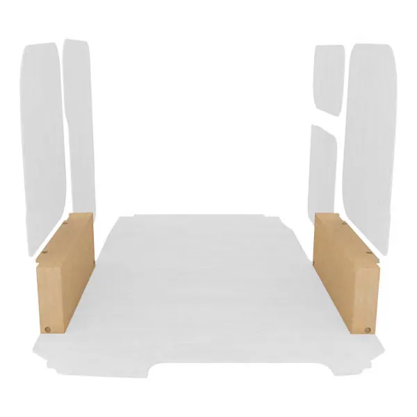 Passage de roues contreplaqué brut équipement pour utilitaire Nissan NV200 2009 