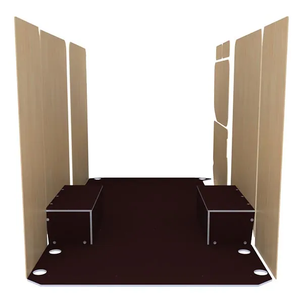 Habillage bois natural K5 CP antidérapant + vernis équipement pour utilitaire Iveco Edaily 2023 