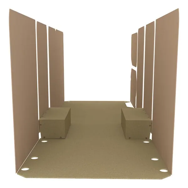 Habillage bois natural K2 aggloméré + MDF / Portes arrière incluses équipement pour utilitaire Iveco Edaily 2023 