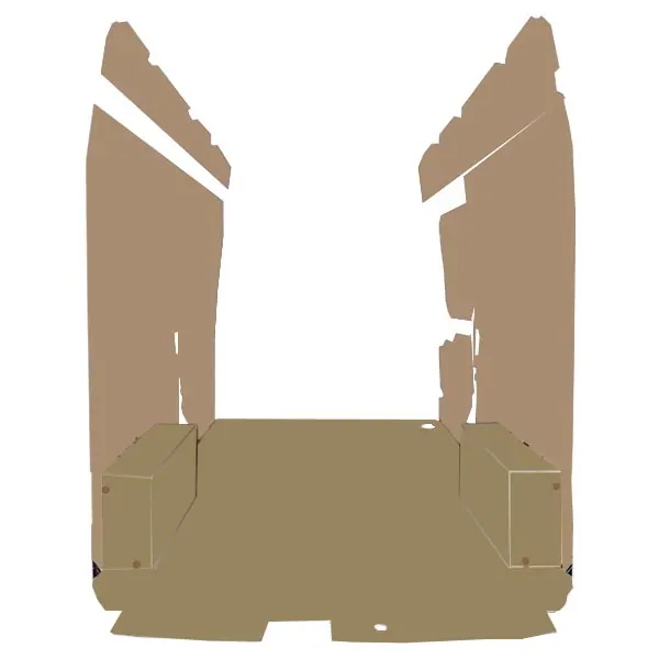 Habillage bois natural K2 aggloméré + MDF / Portes arrière incluses équipement pour utilitaire Ford Transit V 2013 