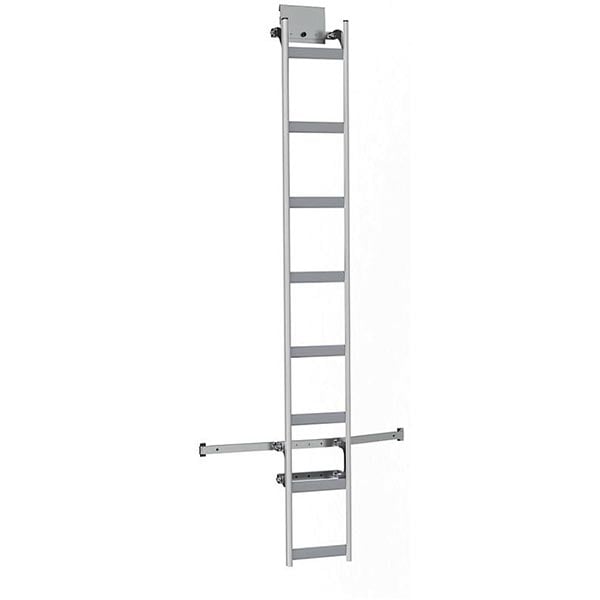 Image Echelle fixe aluminium sur porte droite