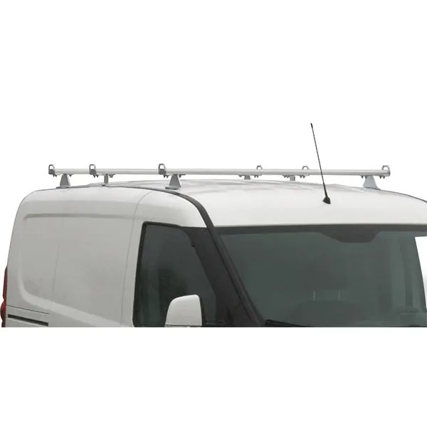 Jeu de 3 barres de toit en aluminium équipement pour utilitaire Fiat Doblo II 2010 
