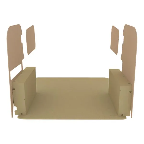 Habillage bois natural K2 aggloméré + MDF / Portes arrière incluses équipement pour utilitaire Fiat Doblo II 2010 