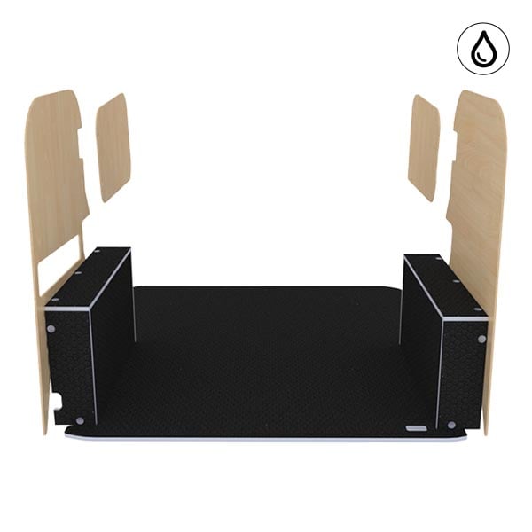 Habillage bois natural K5 CP antidérapant + vernis équipement pour utilitaire Fiat Doblo II 2010 