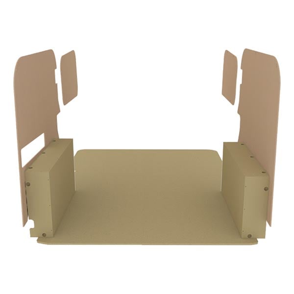 Habillage bois natural K2 aggloméré + MDF / Portes arrière incluses équipement pour utilitaire Fiat Doblo II 2010 