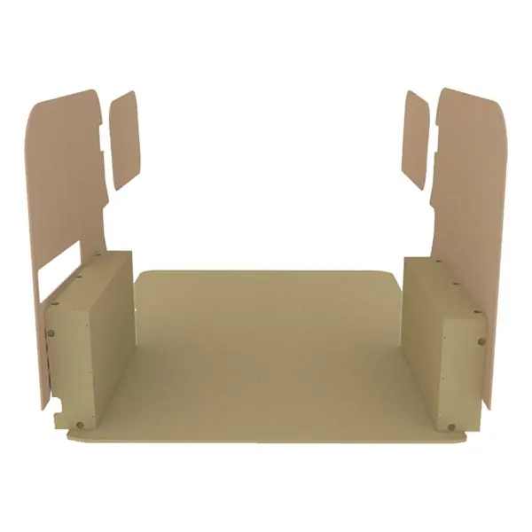 Habillage bois natural K2 aggloméré + MDF / Portes arrière incluses équipement pour utilitaire Fiat Doblo II 2010 