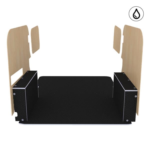 Habillage bois natural K5 CP antidérapant + vernis équipement pour utilitaire Fiat Doblo II 2010 