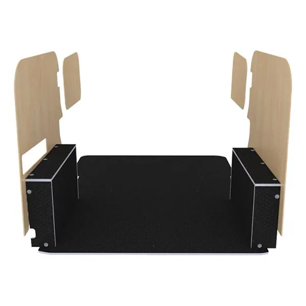 Habillage bois natural K5 CP antidérapant + vernis équipement pour utilitaire Fiat Doblo II 2010 