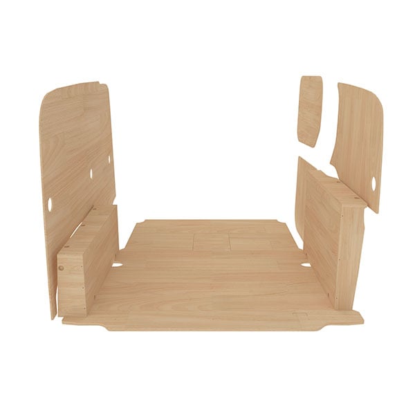 Habillage bois natural K4 CP brut pour véhicule électrique équipement pour utilitaire Nissan Townstar EV 2022 