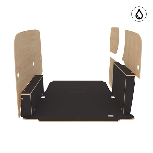 Habillage bois natural K5 CP antidérapant + vernis pour véhicule électrique équipement pour utilitaire Nissan Townstar EV 2022 