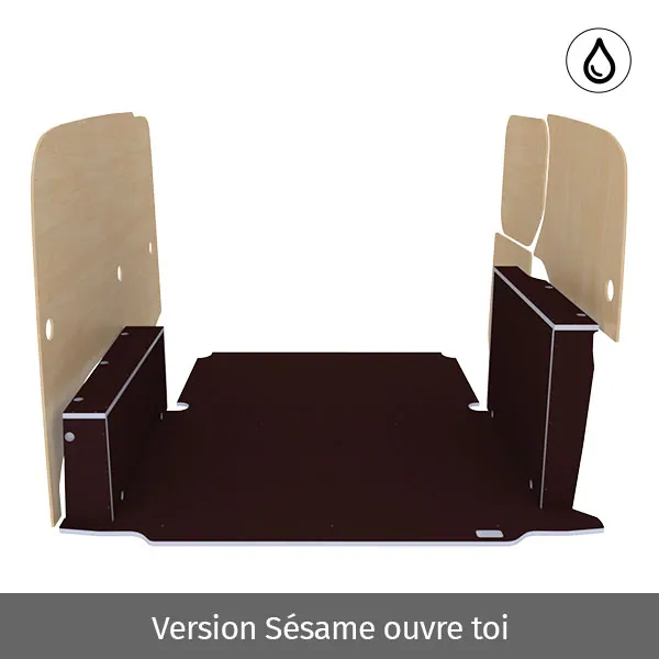 Habillage bois natural K5 CP antidérapant + vernis équipement pour utilitaire Renault Kangoo III 2021 