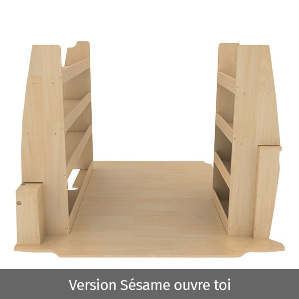 Aménagement bois optimum K4 CP brut équipement pour utilitaire Renault Kangoo III 2021 