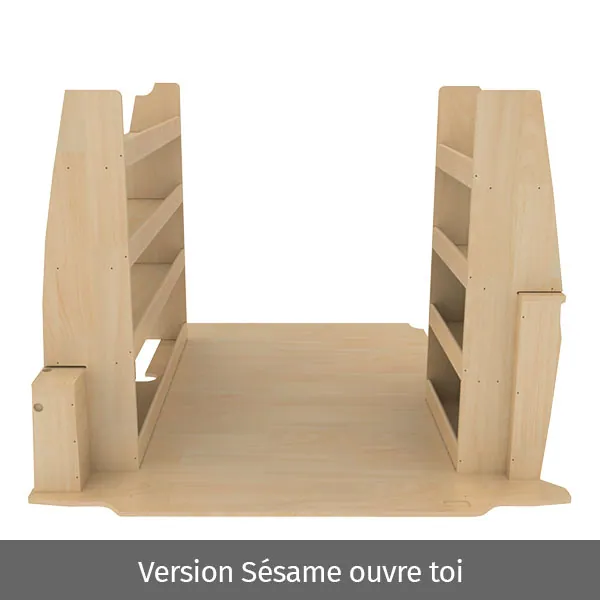 Aménagement bois optimum K4 CP brut équipement pour utilitaire Renault Kangoo III 2021 