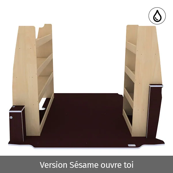 Aménagement bois optimum K5 CP antidérapant + vernis équipement pour utilitaire Renault Kangoo III 2021 