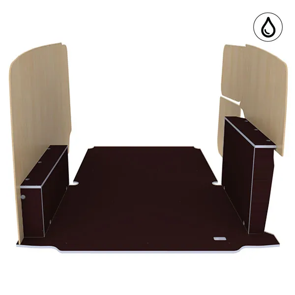 Habillage bois natural K5 CP antidérapant + vernis équipement pour utilitaire Renault Kangoo III 2021 