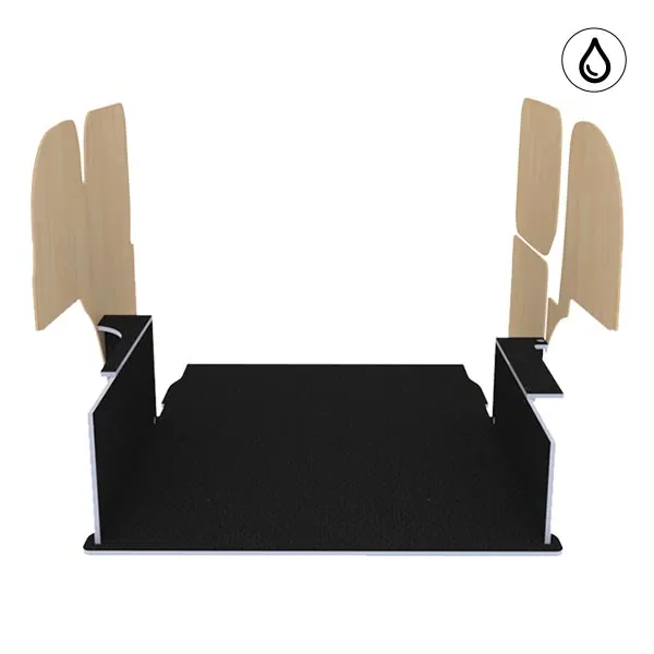 Habillage bois natural K5 CP antidérapant + vernis équipement pour utilitaire Renault Kangoo II 2013 