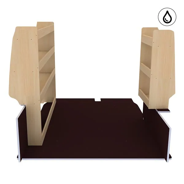 Aménagement bois optimum K5 CP antidérapant + vernis équipement pour utilitaire Renault Kangoo II 2013 