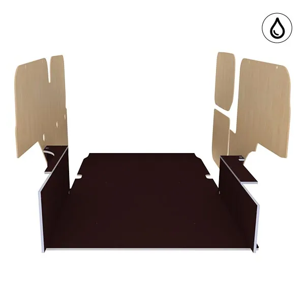 Habillage bois natural K5 CP antidérapant + vernis équipement pour utilitaire Renault Kangoo II 2013 
