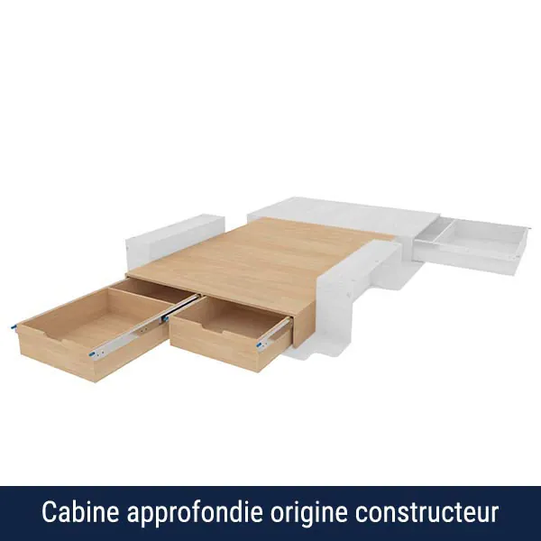 Double plancher arrière avec coulisses équipement pour utilitaire Ford E Transit Custom 2024 